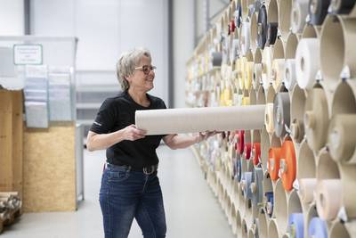 Stoffrollen in diversen Farben