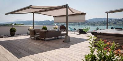 Freestanding awnings for terrace and garden 